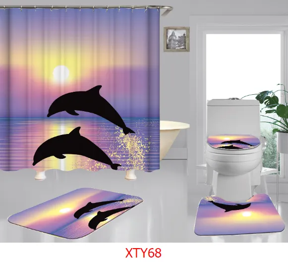 Ocean digital printing shower curtain - Shop at LoveMi
