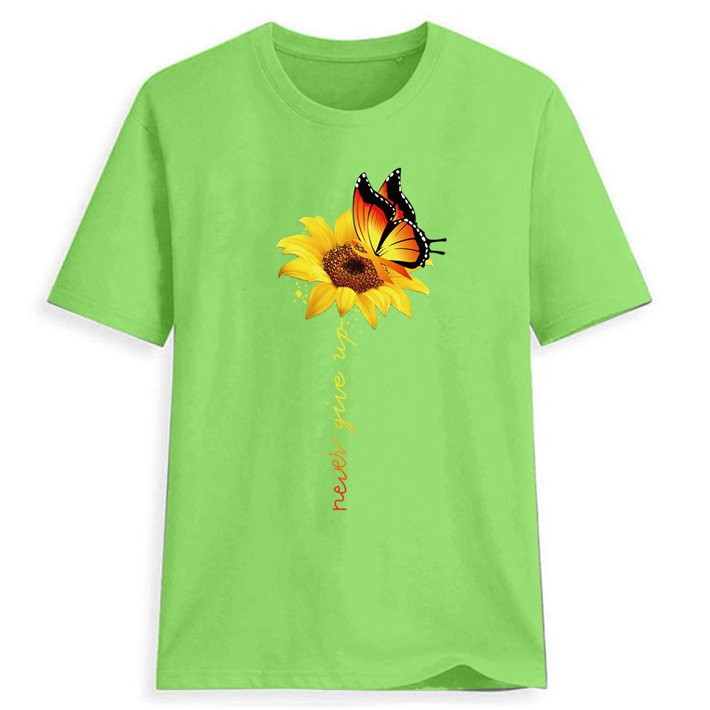 Butterfly Sun Flower Short Sleeve