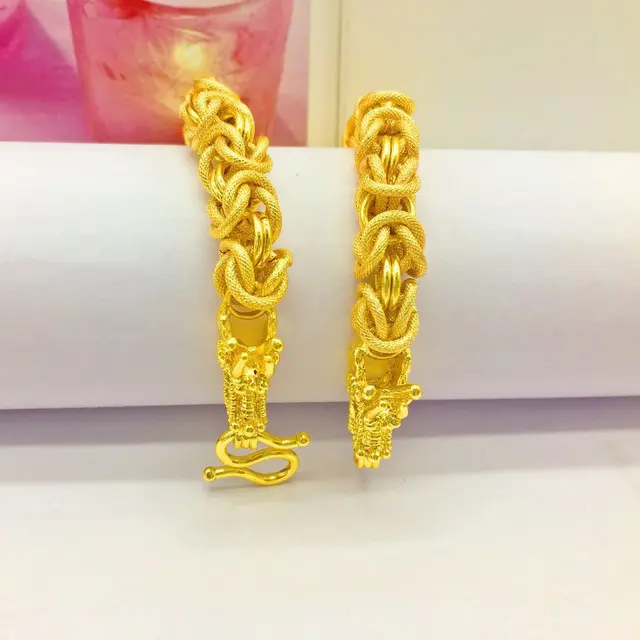 Gold bracelet for men plated 24K simulation