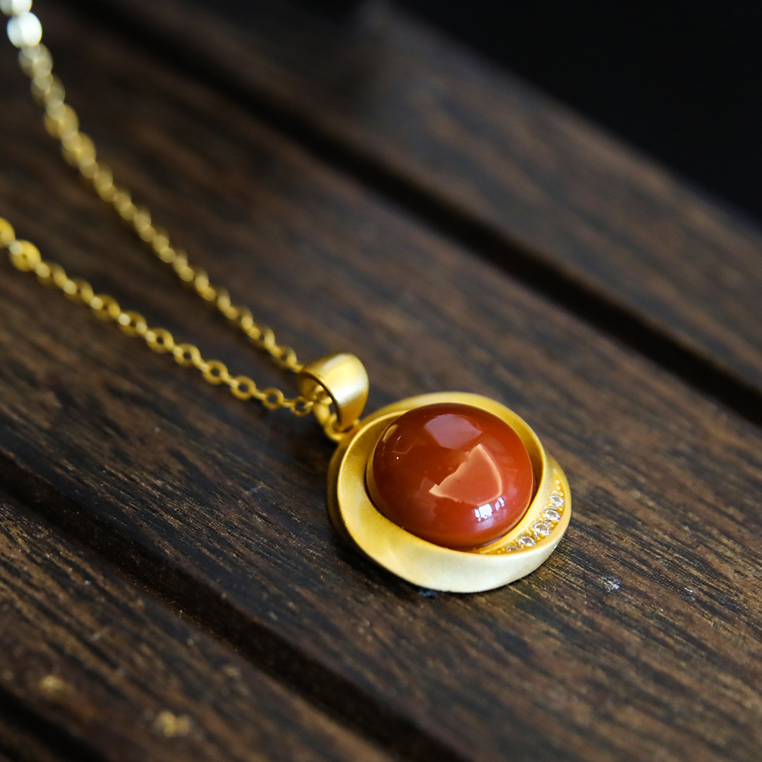 Natural Southern Red Agate Necklace