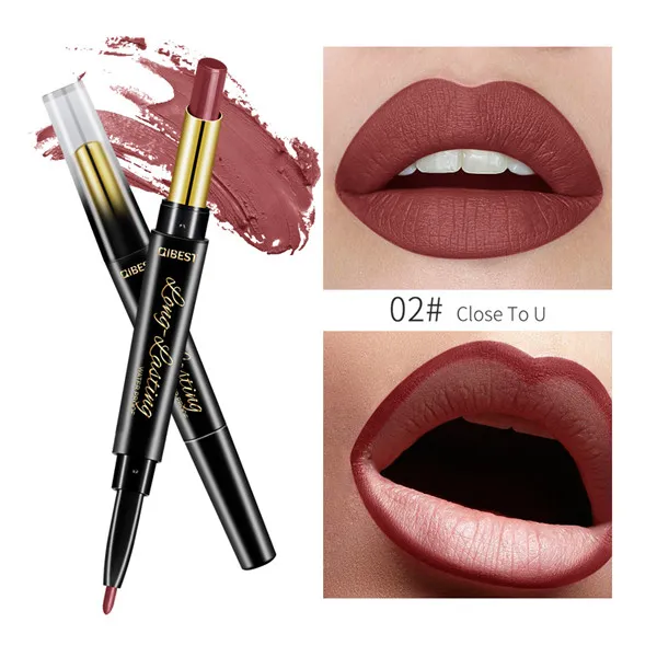 Moisturizing matte matte double ended lipstick 02 Color - Shop at LoveMi