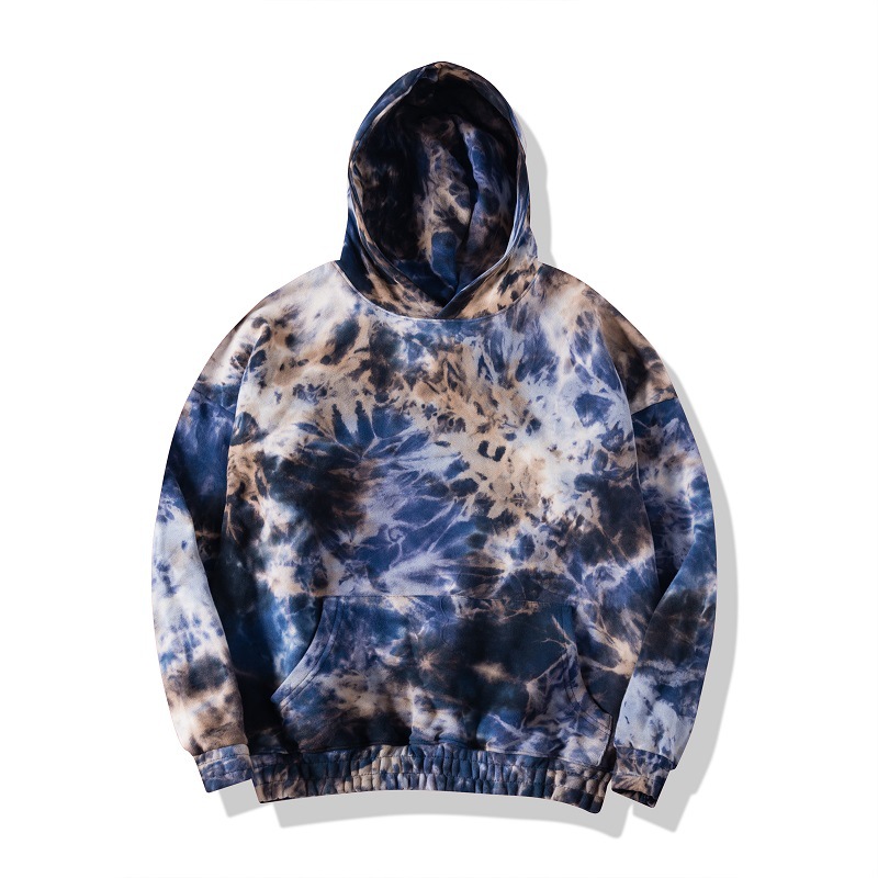 Plus velvet thick tie-dye sweater