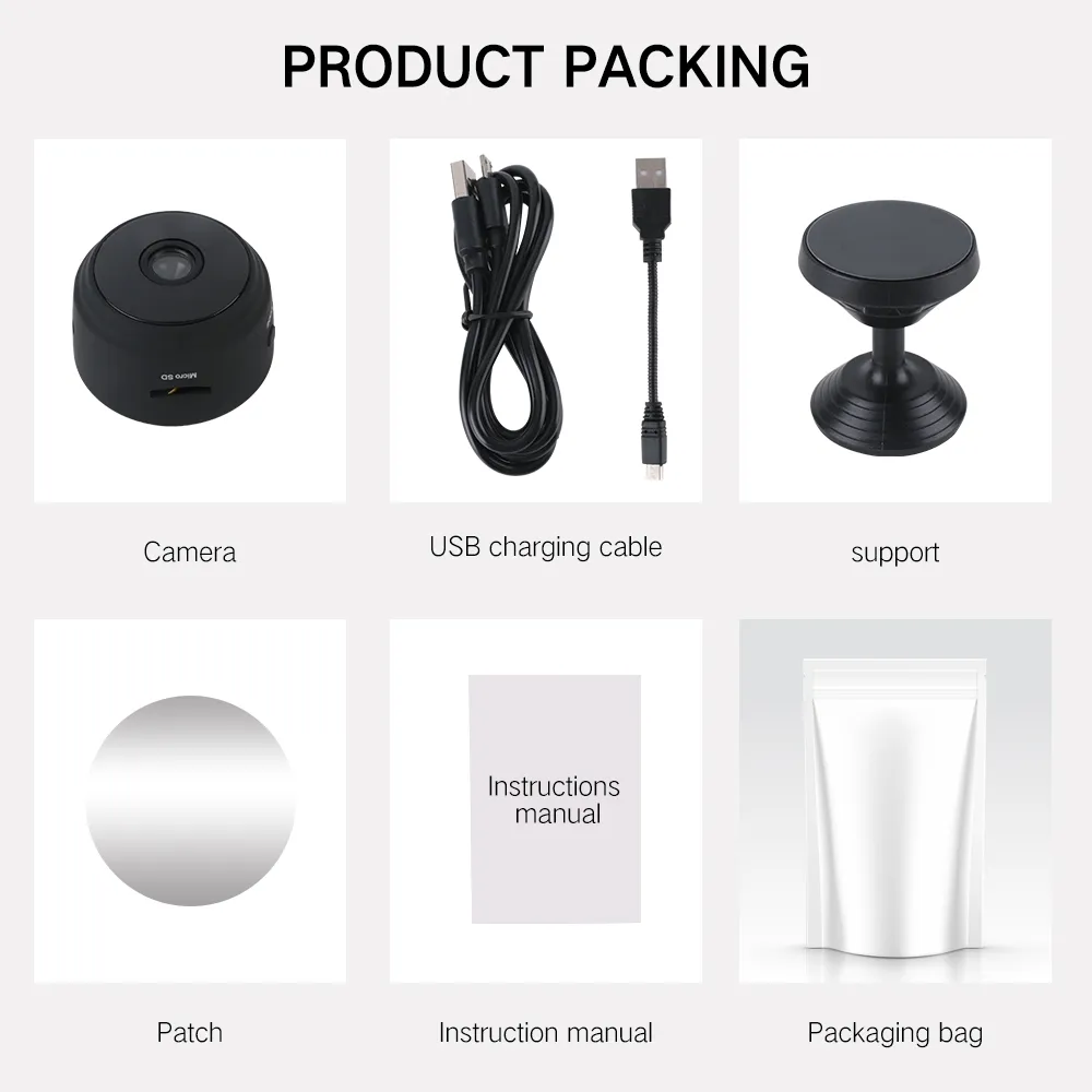 A9 1080P HD Wireless Night Vision Wifi Camera – image 3