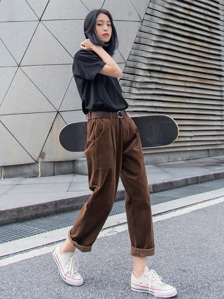 Small harem pants straight casual trousers