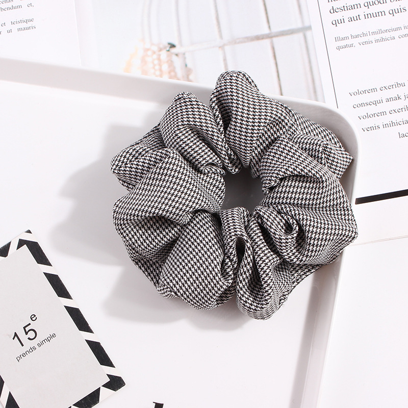 Large intestine hair ring flower Light Black - Shop at LoveMi