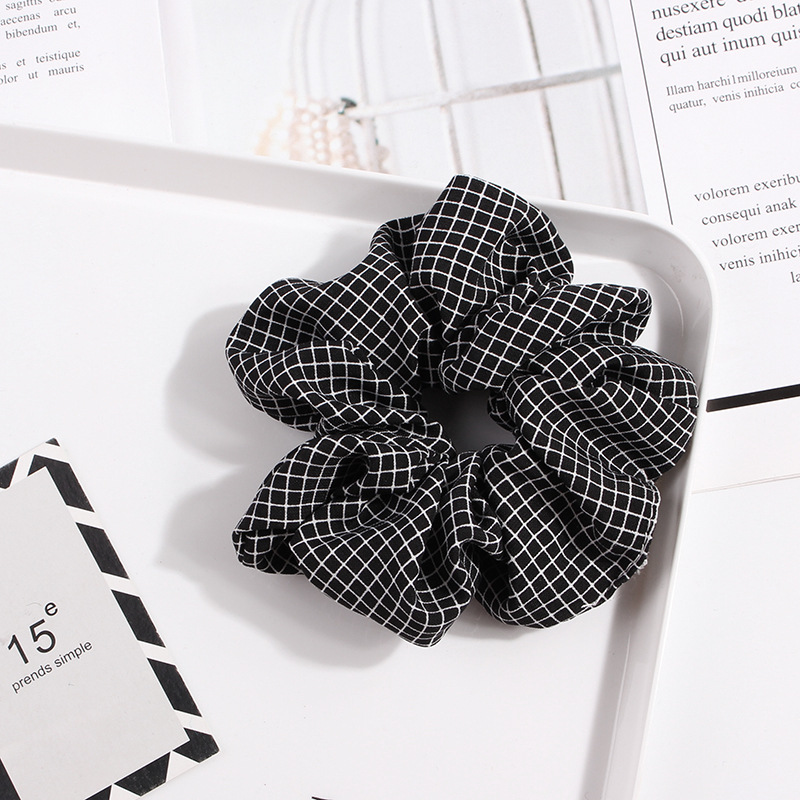 Large intestine hair ring flower Black - Shop at LoveMi