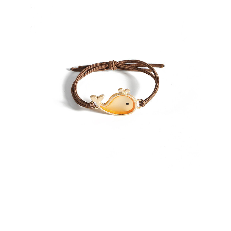 Acrylic whale hair rings Orange Whales - Shop at LoveMi