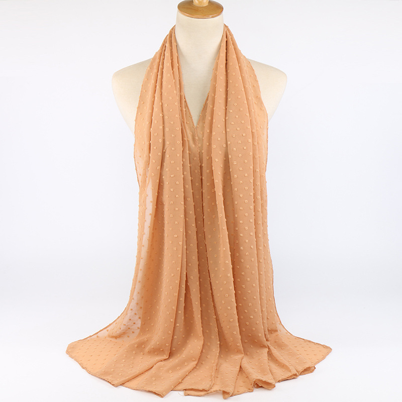 Chiffon folk style ball scarf