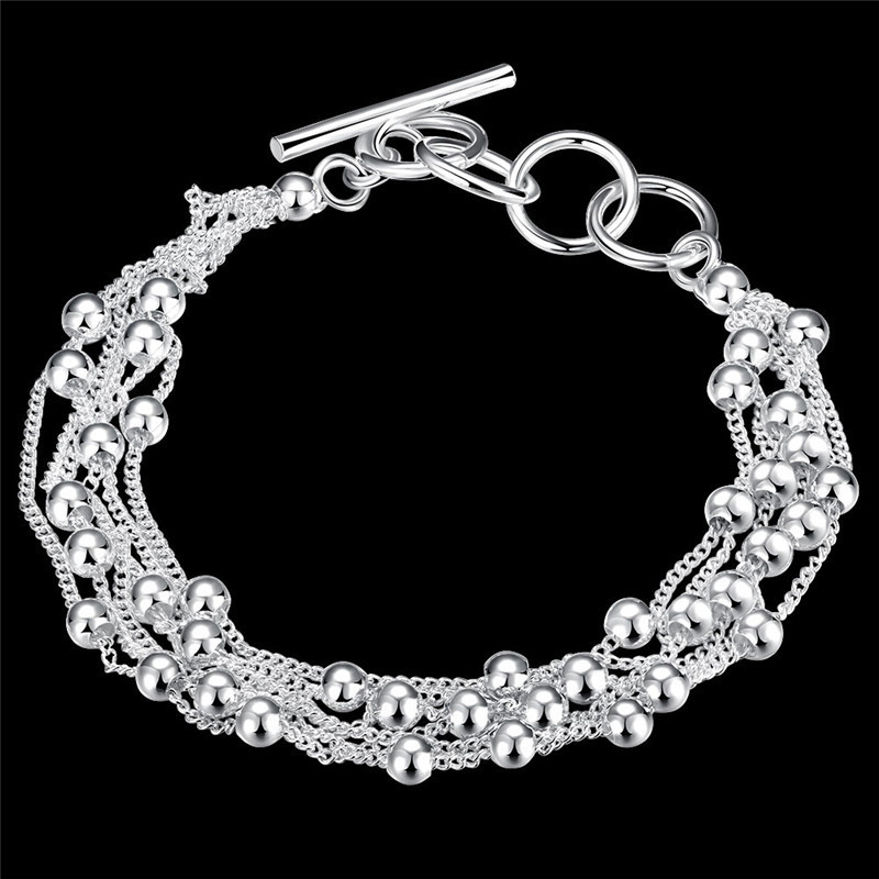 Six-wire beaded bracelet