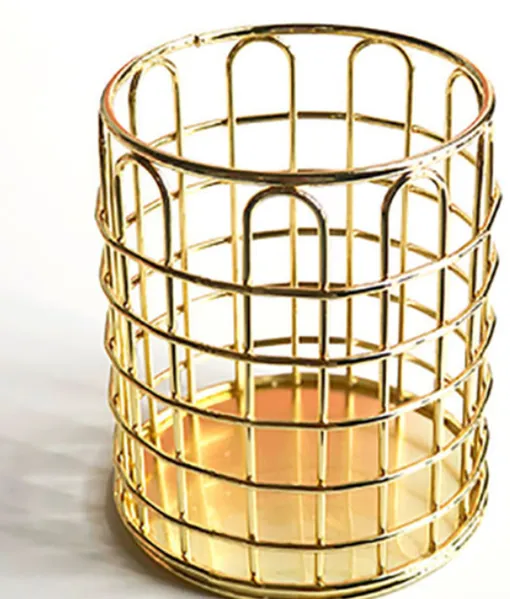 Gold iron pen container Golden - Shop at LoveMi