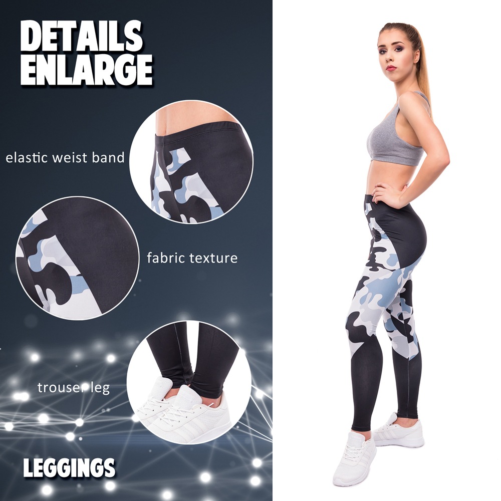 Black European and American printed cropped trousers