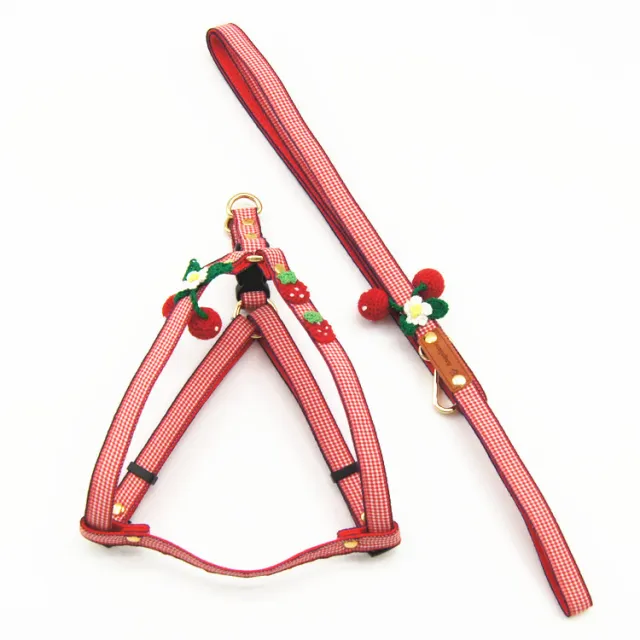 Knit strawberry pet traction set Red - Shop at LoveMi