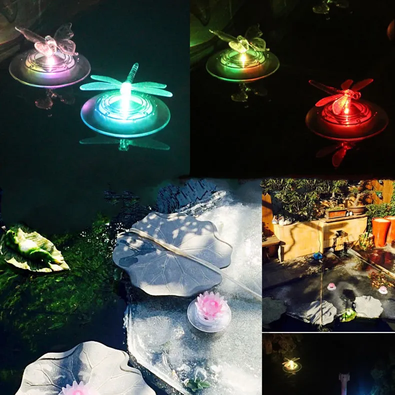 Solar LED Float Lamp Butterfly Dragonfly Shape Garden Pond Water Light Creative Swimming Pool Underwater Light Decor Accessories – image 3