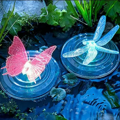 Solar LED Float Lamp Butterfly Dragonfly Shape Garden Pond