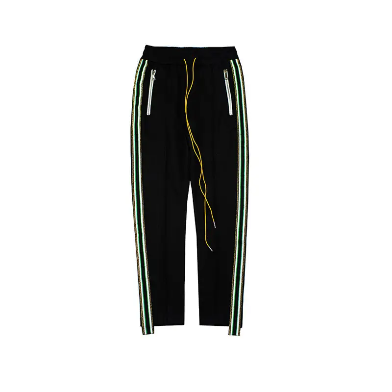 Gold bar stitching casual pants