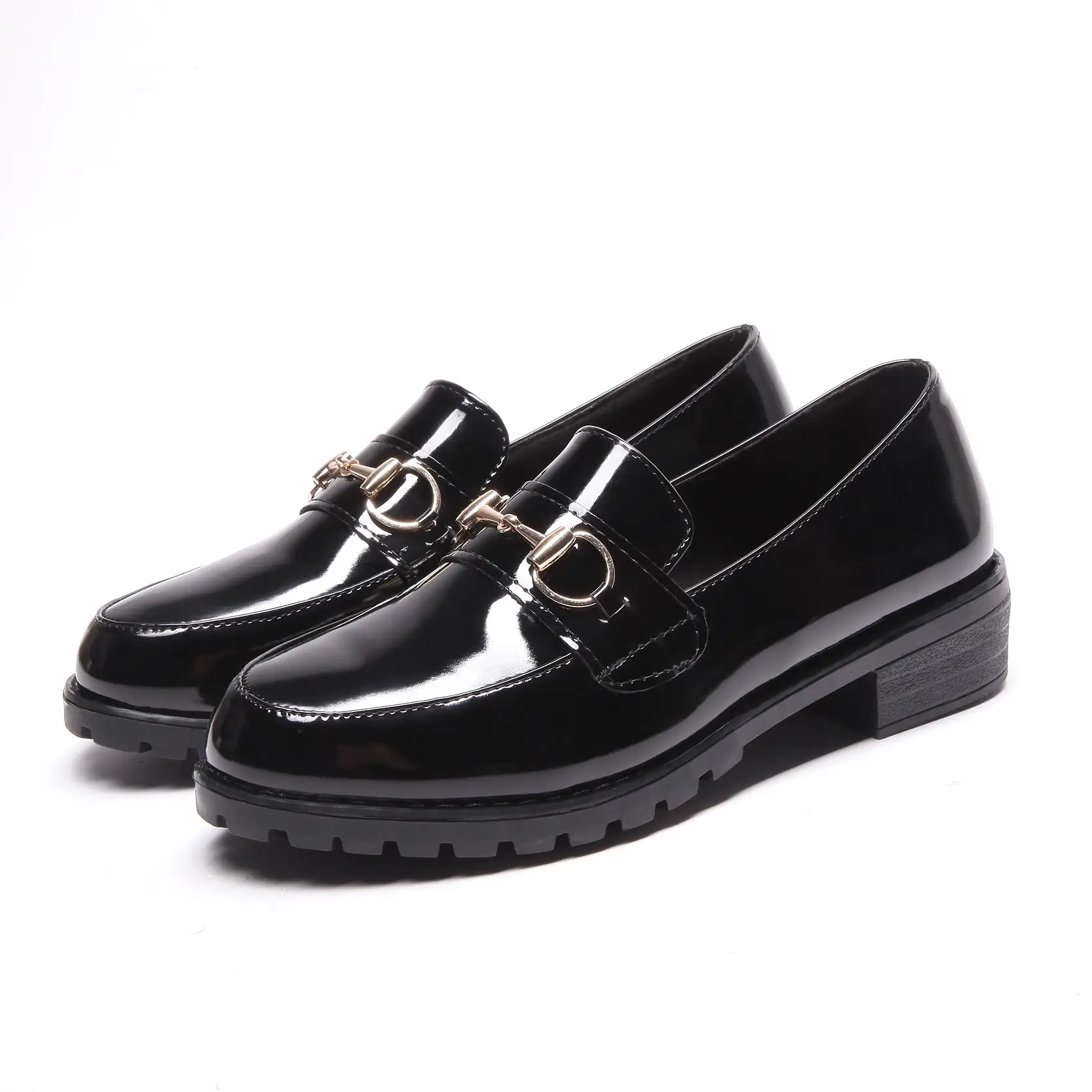 British leather platform casual shoes