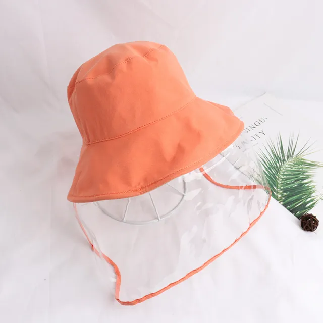 Anti fog Hats Dust Protection Bucket Hat Outdoor Travel UV Protect Hats Orange - Shop at LoveMi