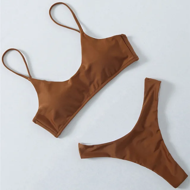 European and American split swimwear Coffee - Shop at LoveMi