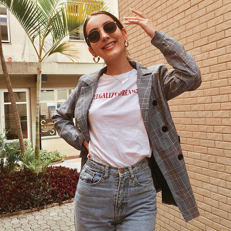 Spoof flame letter printed short sleeve