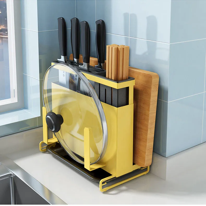 Cutlery storage rack - Yellow