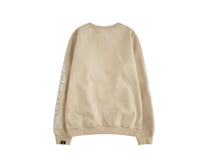 Simple embroidered terry sweater