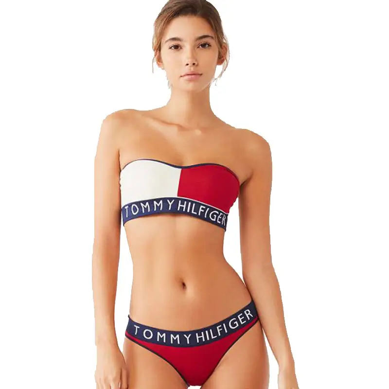 Tube top split bikini