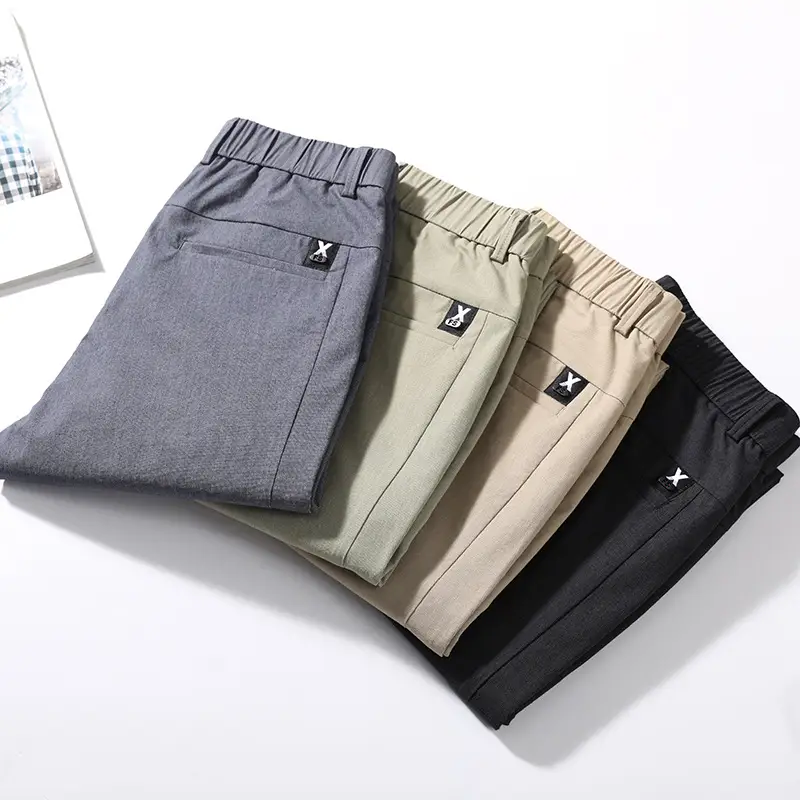 Zipper Fly Cotton Breathable Pants
