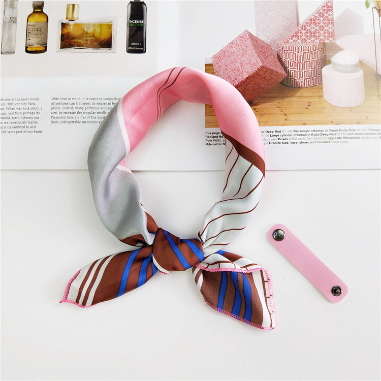 Printed small silk scarf