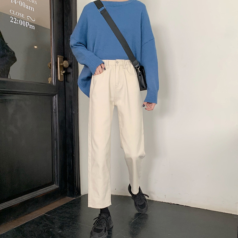 Loose straight wide leg pants