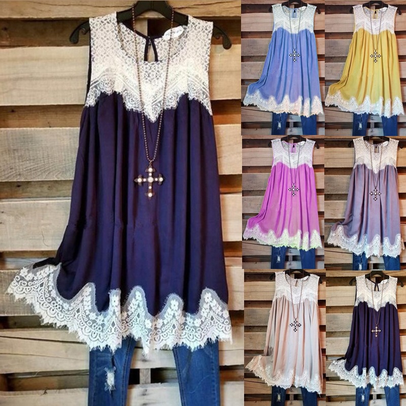 Lace stitching solid color ladies dress