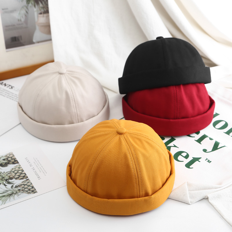 Hip-hop melon skin light board hat