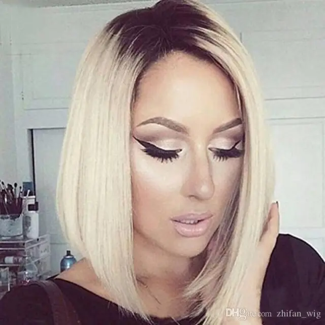 Gradient short hair wig Gold - Shop at LoveMi