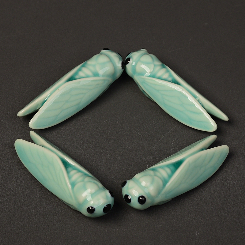 Ceramic crafts summer cicada chopstick rest