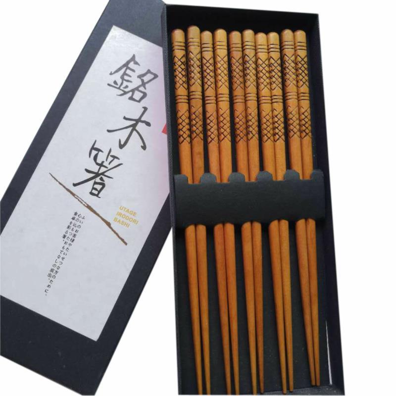 Title 1, Five pairs of pointed sandalwood chopsticks