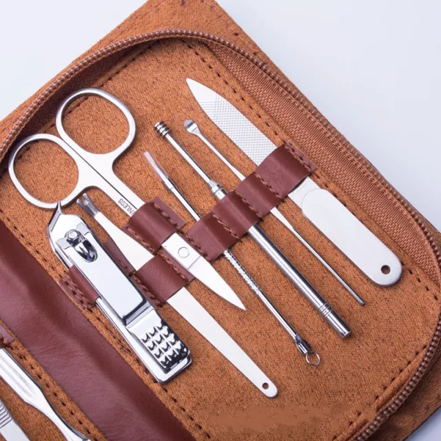 Stainless steel manicure set Brown - Shop at LoveMi