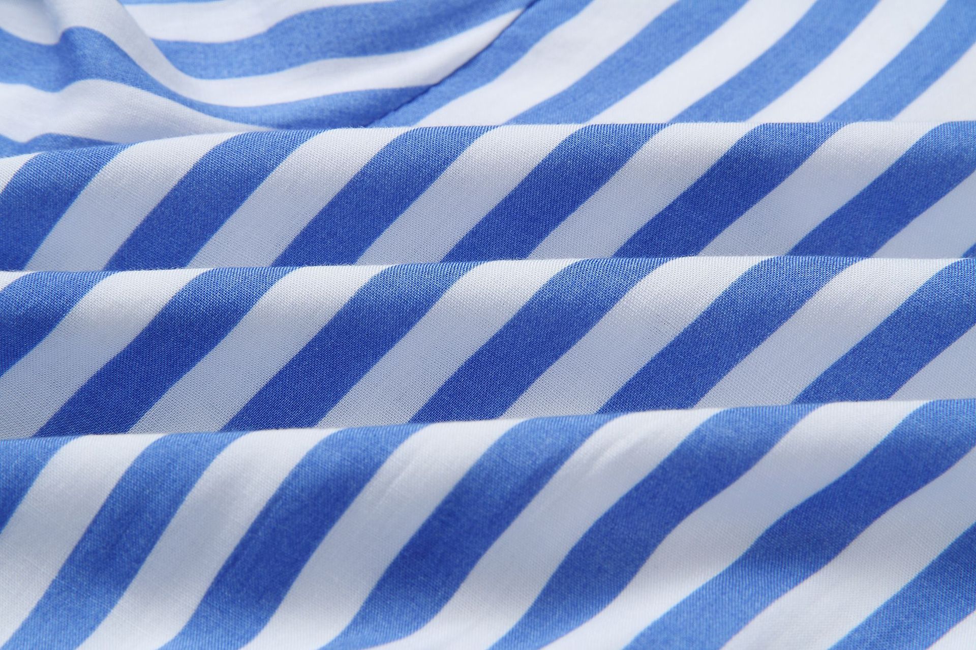 Striped printed lace-up short-sleeved dress