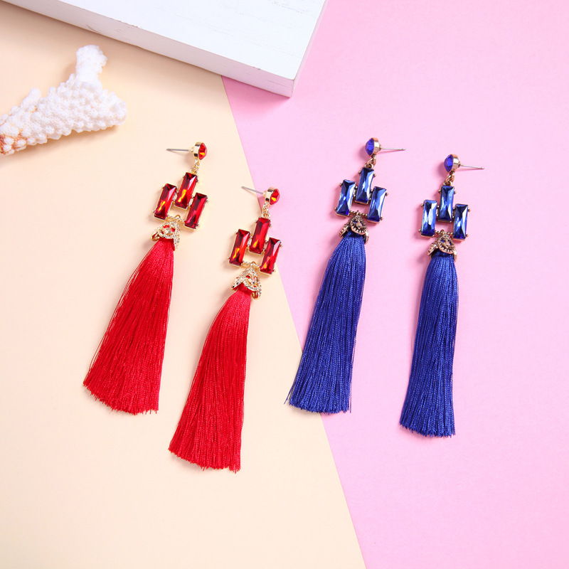 Bohemian ethnic tassel earrings