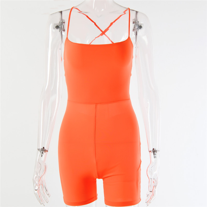 Sleeveless sexy jumpsuit shorts