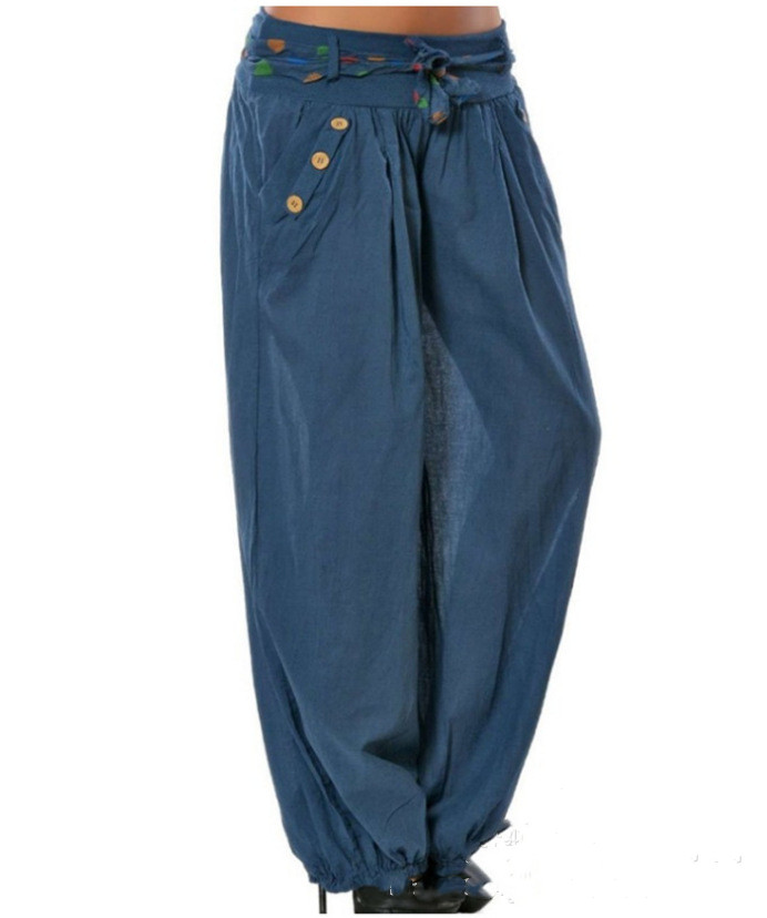 Casual loose print Low Waist Wide Leg Pants