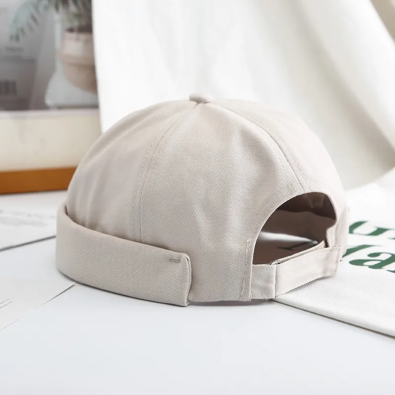 Hip-hop melon skin light board hat - Light Beige