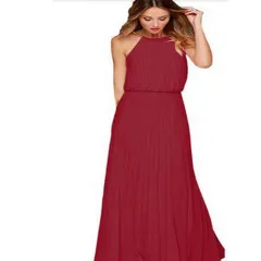Fashionable sexy dress long skirt - Wine Red - View 1