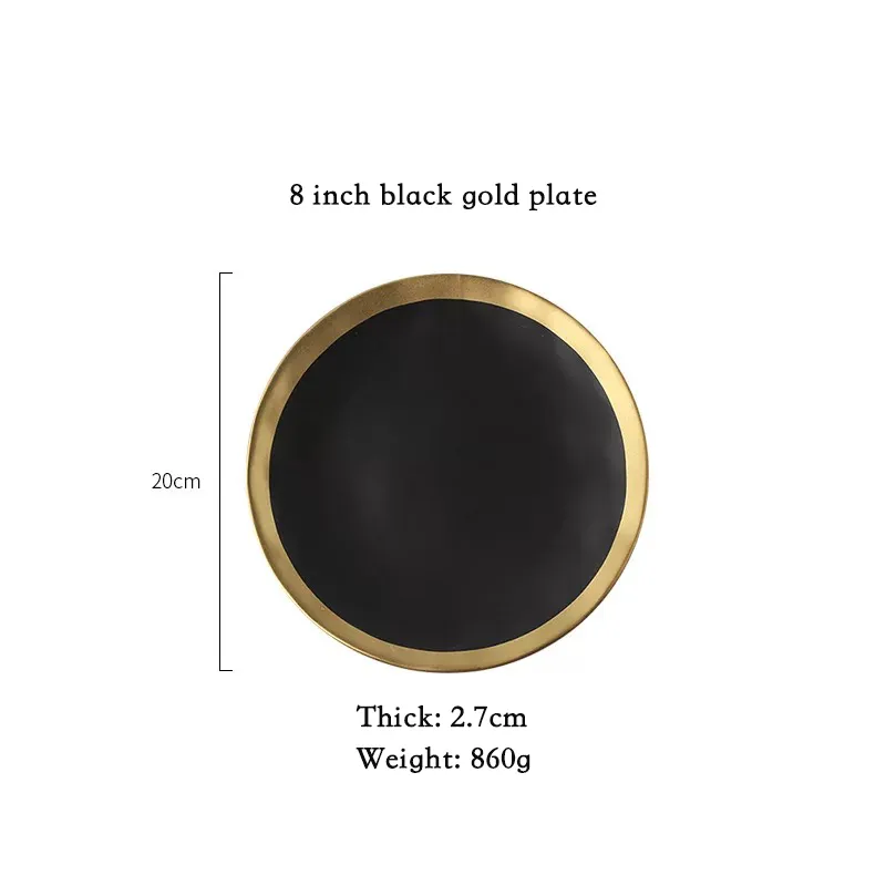 European Phnom Penh Dinner Plate - Black