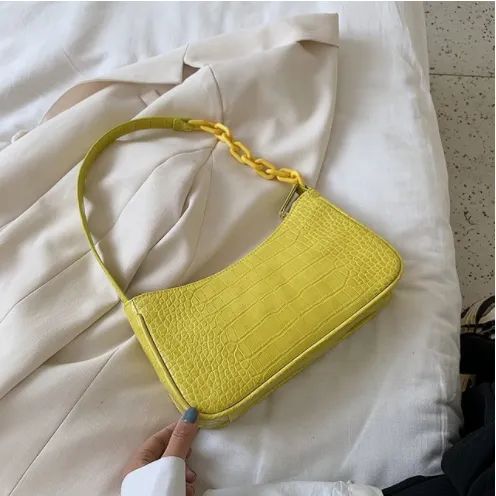 Versatile women's shoulder bag - Yellow