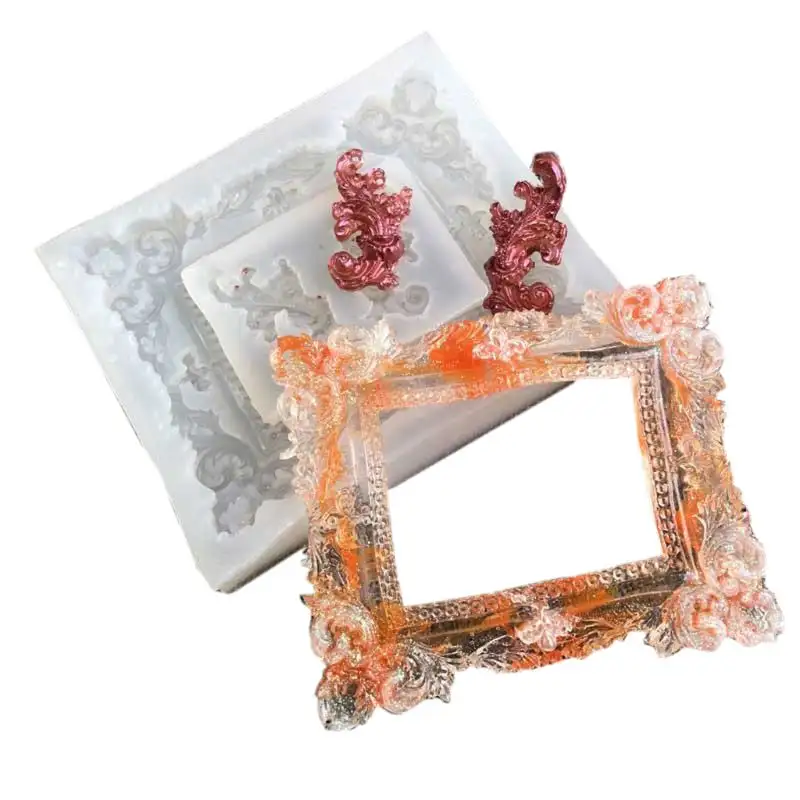 Silicone mold for photo frame