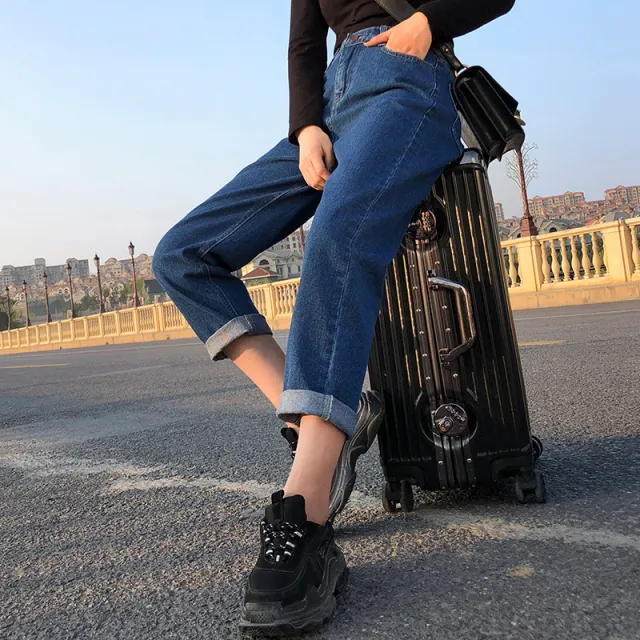 Jeans women wide leg pants women pants Dark Blue - Shop at LoveMi