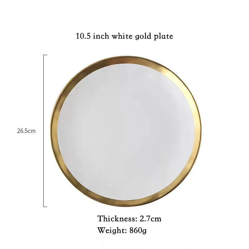 European Phnom Penh Dinner Plate - White