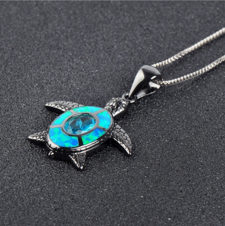 Fashion Black Gold tortoise auspicious Necklace