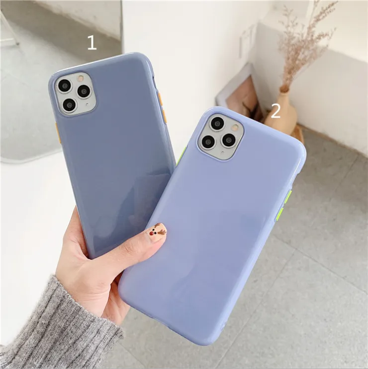 Ins contrast glitter solid case