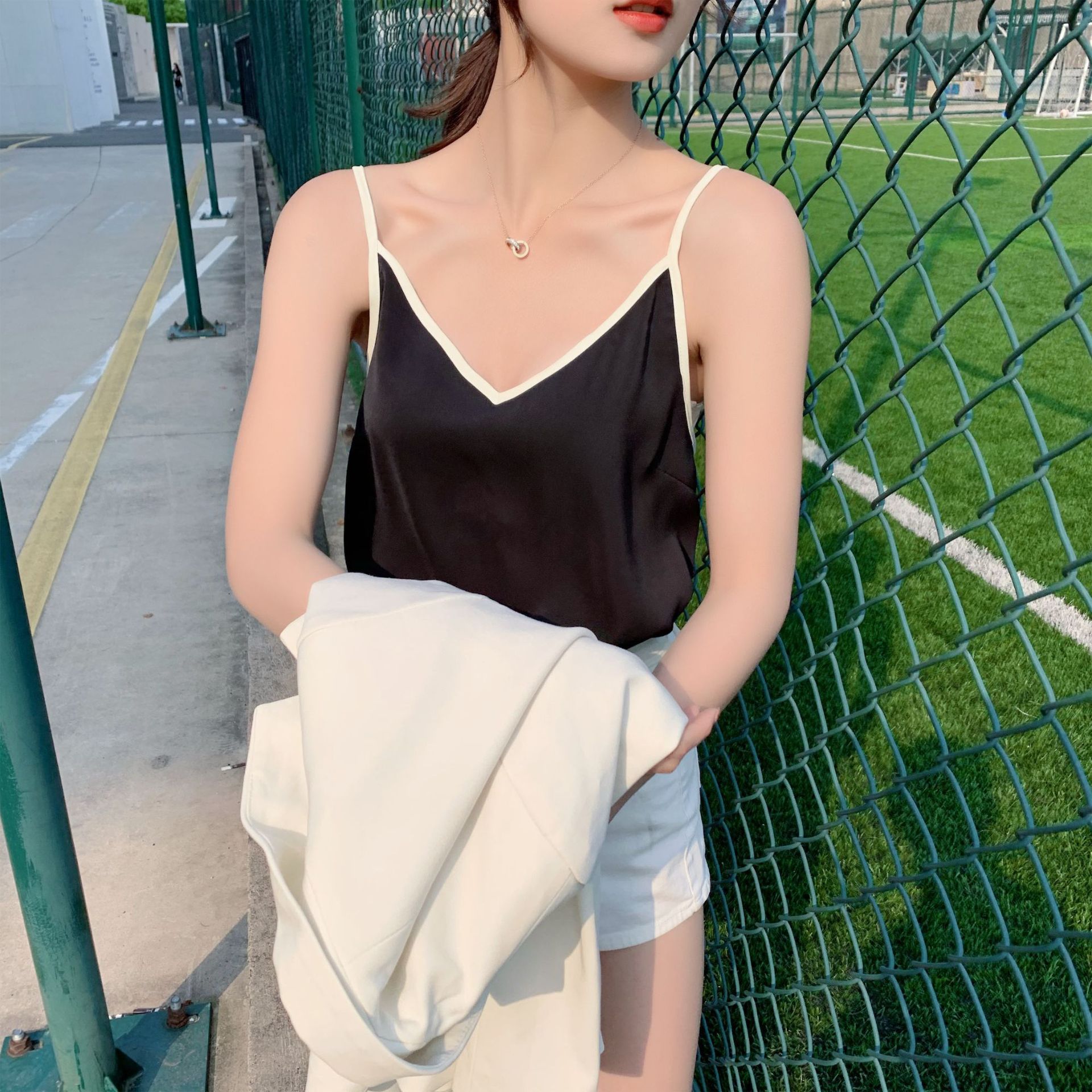 All-match short chiffon women's camisole