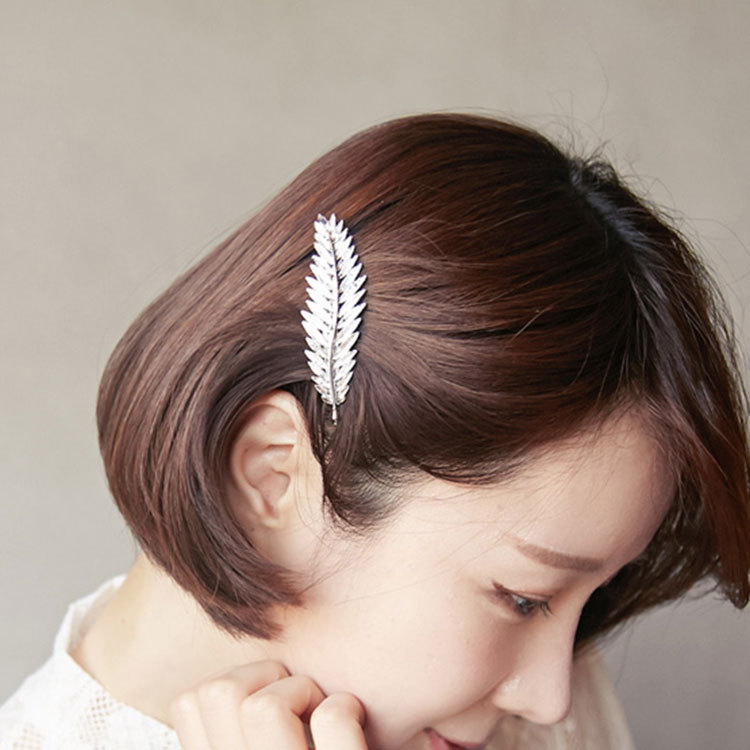 Feather leaf hairpin